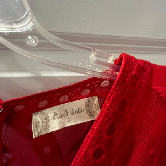 Altar'd State Short Sleeved Red Dress Size Small - Picture 2 of 3